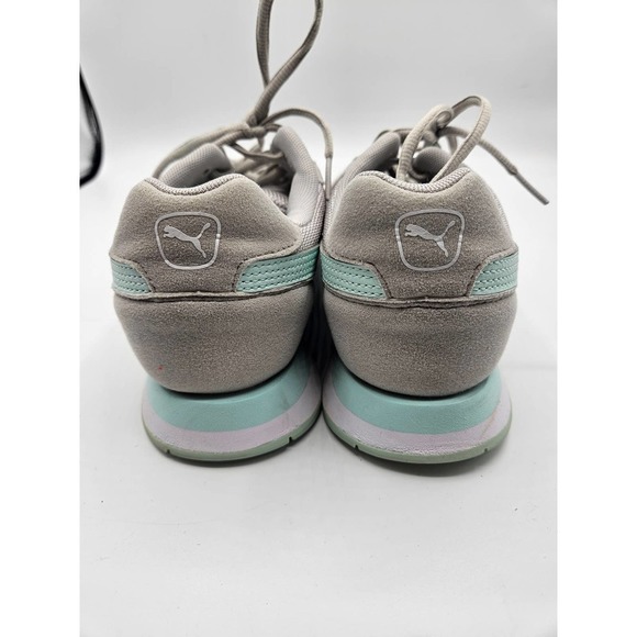 Puma Soft Foam Optimal Comfort Size 9 Light Gray/Teal Green Athletic Shoes - Picture 4 of 12